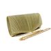 Ladies' Shiny Pleated Handbag Dinner Bag Shoulder Crossed Chain Handbag Suitable for Weddings Dinners Dates Shopping_viptrois.com