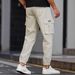 Men's Outdoor Quick-Dry Cargo Pants – Windproof Multi-Pocket Joggers For Hiking & Streetwear (Black/Khaki)_viptrois.com