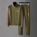 Men's Clothing Casual Stand Collar Zipper Sweatshirt Cardigan Jacket Two Piece Set_viptrois.com