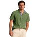 Men's Linen-Blend Short Sleeve Shirt, Casual Button-Down Shirt With Chest Pocket, Relaxed Fit For Summer_viptrois.com