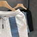 Men's Trendy Casual Summer Shorts Color Block Oversized Five Point Style Young Men's Clothing Bottoms_viptrois.com