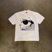 Heavyweight Pure Cotton Oversized Trendy Brand Eye Print Loose Short Sleeved T-Shirt Y2K Style For Couples And Men_viptrois.com