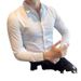 Men's Slim Fit Long Sleeve Shirt – Black & White, Business Casual Button-Down Shirt For Work & Office (S-5XL)_viptrois.com