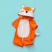 Summer New Style Baby Cute Short Sleeved Hooded Baby Romper Little Fox Shape One Piece Romper Crawling Clothes_viptrois.com