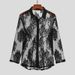 Men's Clothing Breathable Lace Long Sleeved Mesh Shirt Transparent Fashion Party Sexy Mesh Shirt_viptrois.com