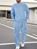 European And American 2025 Autumn Men's Long Sleeved Sweatshirt Round Neck Suit Sports Men's Casual Sports Trousers Two Piece Suit Men_viptrois.com