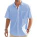 Men's Clothing New Men's Cotton And Linen Short Sleeve Shirt Casual Button Shirt Beach Summer Tops With_viptrois.com