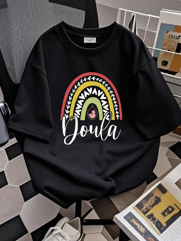 Doula T Shirt Birth Worker Mid Wife StudenT Funny Midwife Graduation Life Homme Top For Everyday Wear Soft Versatile Stylish Fashion Breathable_viptrois.com