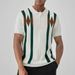 Men's Polo Shirt Knitwear Short Sleeve T-Shirt Striped Lapel Old Money Style Casual Top For Men_viptrois.com