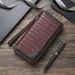 Wallet Card Cases Men's Wallet , Long Multi Functional Large Capacity Money And Card Integrated Bag, Fashionable Crocodile Pattern Pu Wallet_viptrois.com