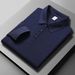 High-quality Imitation Cotton Solid Color Long-sleeve Polo Shirt, Spring And Autumn Fashion Business Casual Turn-down_viptrois.com