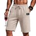 Men's Waffle Knit Shorts - Lightweight Summer Casual Drawstring Beach Shorts With Stretch, Quick-Dry & Comfort Fit For Swimming, Vacation, Lounge_viptrois.com