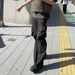 Men's and women's urban black casual trousers, trendy men's and women's same three-dimensional pockets and micro-flare zipper overalls_viptrois.com