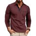Pulse European And American Cross-Border Clothing Autumn Winter Plus Size Foreign Trade Long Sleeve Pocket T-Shirt Men's Polo_viptrois.com