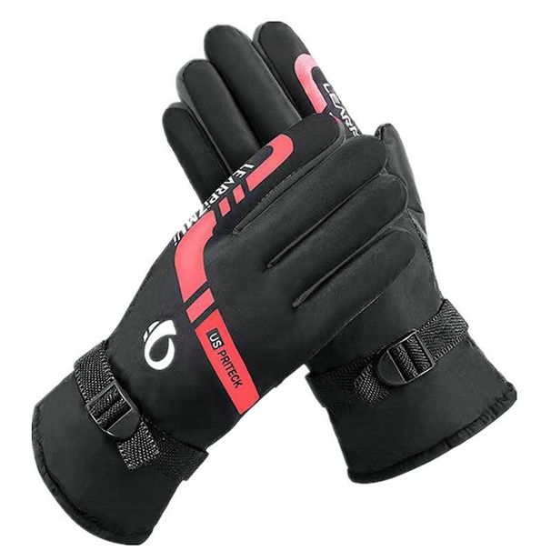 Unisex Men's Winter Ski Gloves Plus Veet Thick Cold Protection Warm Outdoor Riding Motorcycle Mountaineering Touch_viptrois.com