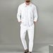 2024 Coat Autumn Youth Waffle Zip Pocket Flip Collar Slim Fit Cardigan Men's Jacket Set_viptrois.com