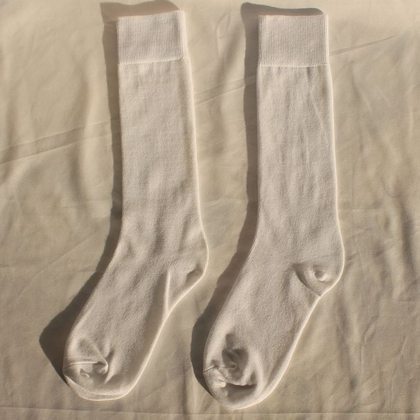Socks Autumn And Winter Warm Calf Socks College Style JK Socks Ins Trendy Women's Socks Net Celebrity Long Stockings Cotton Socks Solid Color_viptrois.com