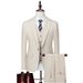 Men's Clothing Slim Suit Beige Business Casual Suit Three Piece Suit_viptrois.com