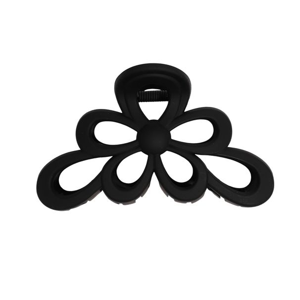 Premium Matte Hollow Flower Bowknot Claw Clip - Simple Elegant Japanese-Korean Style Large Back-of-Head Updo Shark Clip_viptrois.com