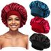 solid Color Wide Brim Elastic Adult Sleeping Men And Women Fashion Hair Care Beauty Shower Satin Chemotherapy Cap_viptrois.com