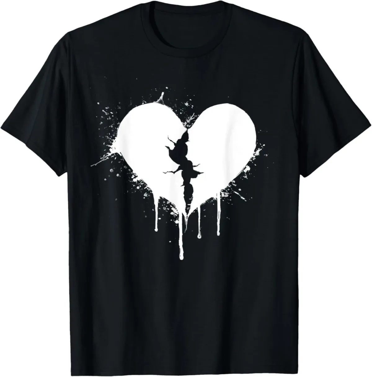 Broken Heart Emo Grunge Aesthetic Gothic Fashion T-Shirt Mens Womens Tees Top_viptrois.com