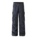 Men's Clothing Straight Washed Distressed Pleated Multi Pocket Logging Casual Pants For Men And Women_viptrois.com