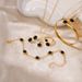 Children's Accessories Five Leaf Clover Jewelry Set For Women Simple Oil Drop Lucky Flower Necklace Versatile Hand Jewelry Earrings_viptrois.com