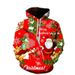 Pure 25 Years Cross-Border E-commerce Santa Claus 3D Digital Print Men's Hooded Sweatshirt Direct From Manufacturer_viptrois.com