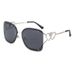 Metal Single Beam Large Frame Oval Sunglasses For Women Retro Simple European And American Ins Street Shooting Beach Sunshade Sunglasses Trend_viptrois.com