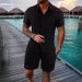 Men's Clothing Summer Men's Casual Shirt Short Sleeved Beach Pants Suit_viptrois.com