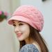 Apparel Accessories middle aged and elderly autumn and winter warm knitted wool hat plus velvet style fashionable all match beret hat women winter_viptrois.com