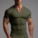 Men's Performance Compression T-Shirt – Muscle Fit Gym Shirt With Moisture-Wicking Fabric & Breathable Mesh For Workout & Athletic Wear_viptrois.com