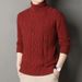 Nordmann High-End Cashmere Extra Thick Warm Knitted Sweater Winter Solid Color Jacquard Turtleneck Base Shirt Men's Double_viptrois.com