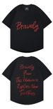 Fashionable, loose versatile, beautiful unisex T-shirt with round neck, pure cotton pullover, ruffled and handsome print_viptrois.com
