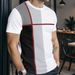 Men’s Slim-Fit Color Block T-Shirt – Wrinkle-Resistant Polyester, Short Sleeve Crew Neck (7 Colors, 5 Sizes)_viptrois.com