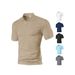 Men's Clothing Men's Breathable Linen-Look Short Sleeve Shirt – Lightweight Polyester Woven Top With Checkerboard Texture & Spread Collar_viptrois.com