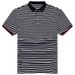 Men's Clothing summer plus size short-sleeved T-shirt fat guy half-sleeved striped T-shirt fat man top 195_viptrois.com