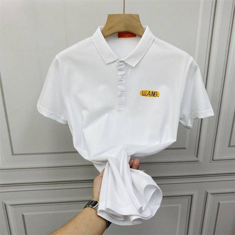 New Stylish Business Collared High-end Polo Shirt, Men's Trendy Summer Top, Men's Short-sleeved T-shirt_viptrois.com