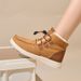 New snow boots men plus fleece thickened large size couple cotton boots warm cotton shoes_viptrois.com