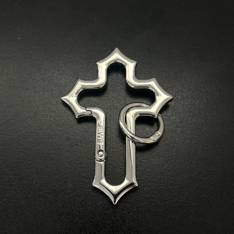 Heavy Industry Cross Keychain Hollow Jewelry Pendant Original Design Zinc Alloy High End_viptrois.com