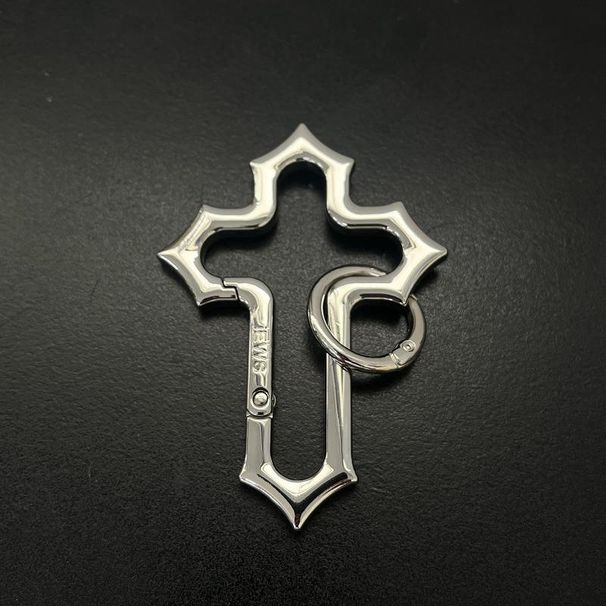 Heavy Industry Cross Keychain Hollow Jewelry Pendant Original Design Zinc Alloy High End_viptrois.com