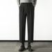 Men's Cropped Shorts 2025 Spring New Style Loose Straight Leg Casual Suit Pants Men's Clothing_viptrois.com