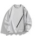 "Unisex Oversized Zip-Slit Sweatshirt – Heavyweight Round Neck Pullover (Black/Grey/Putty, S-3XL)"_viptrois.com