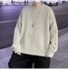 Winter new mink fur sweater men's round neck trendy brand niche design retro knit sweater_viptrois.com