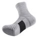 Sports basketball socks men's short mid-tube autumn and winter thin towel bottom thickened breathable non-slip running socks_viptrois.com