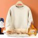 Pure Pure 2024 Autumn And Winter New Solid Color Round Neck Lamb Wool Warm Casual Sweatshirt Men's Jacket_viptrois.com
