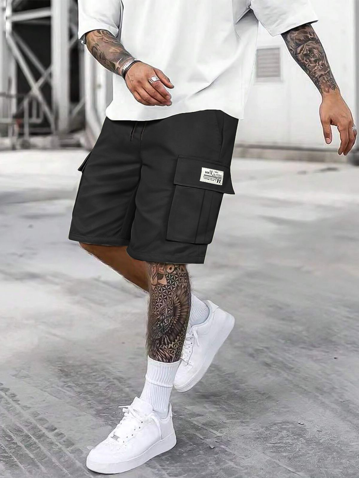 Men's Clothing Men's Size Casual Shorts With Large Pockets Drawstring Straight Leg Multi Color Workwear Summer Pants_viptrois.com