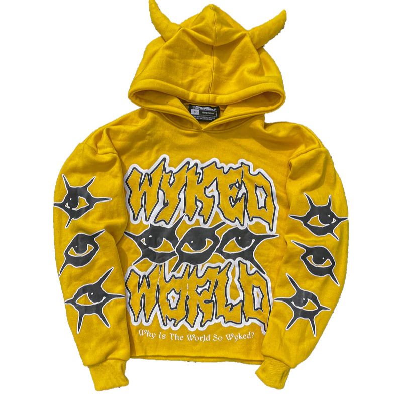 Men's Clothing Men's Y2K Style Fashion Pattern Hoodie Fashion Street Print Pullover Loose Casual_viptrois.com