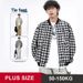 Men's Spring And Autumn New Checkered Jacket, Workwear Jacket, Trendy Baseball Jacket, Versatile Stand Up Collar Top_viptrois.com