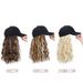 Women's Fashionable Synthetic Wig Baseball Cap With Water Wave Design, One-Piece Mid-Length Style, Ready To Ship Long Water Ripple Baseball Hat Wig_viptrois.com